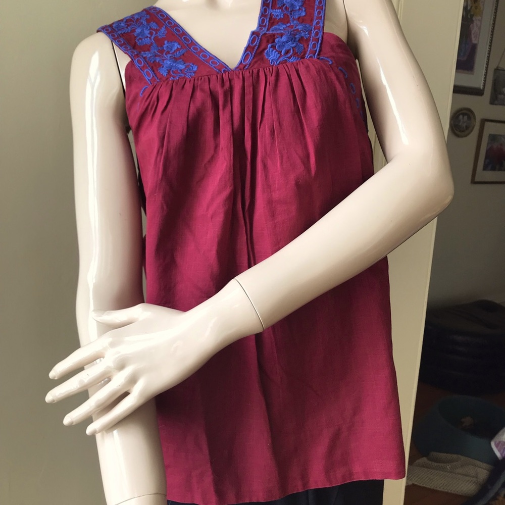 J. Crew Embroidered Summer Top